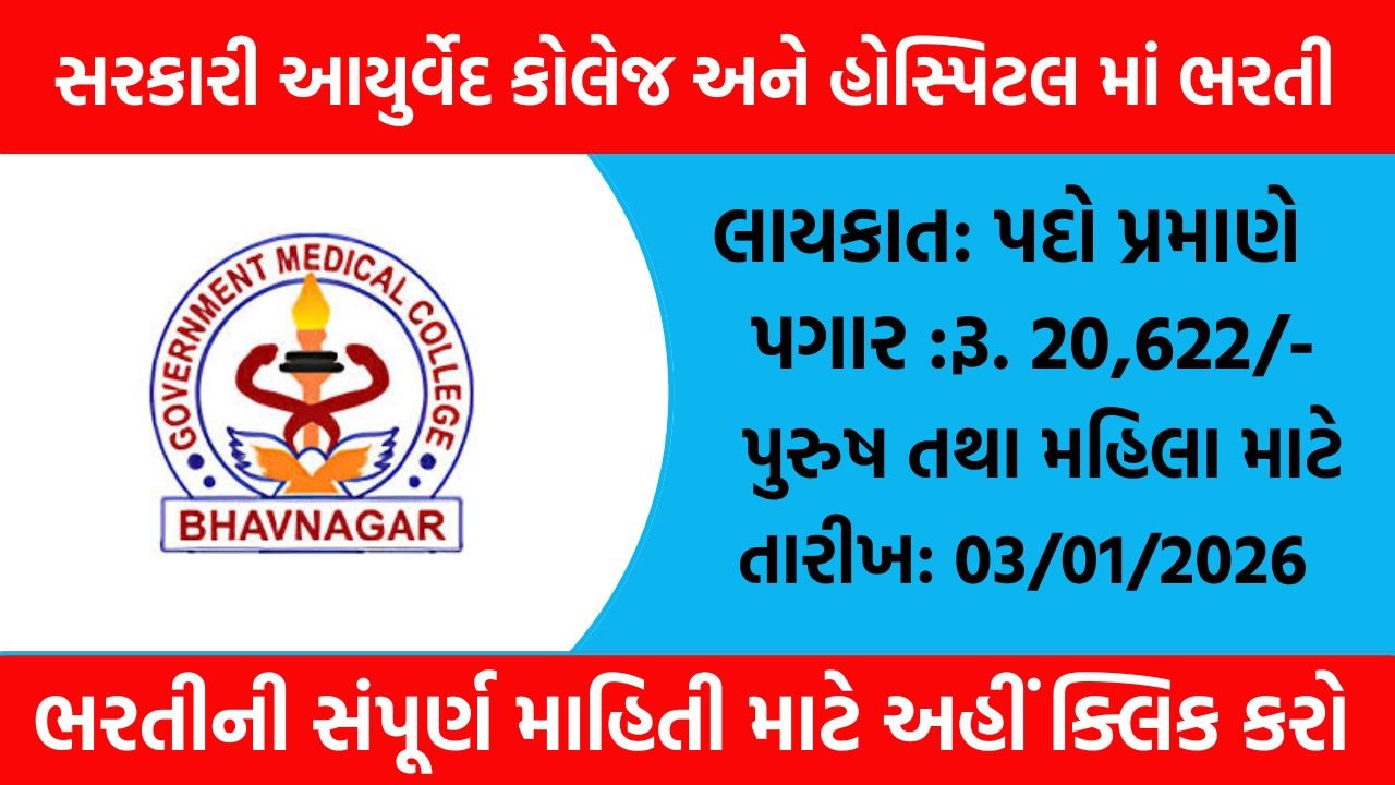 Government Ayurveda College and Hospital Recruitment