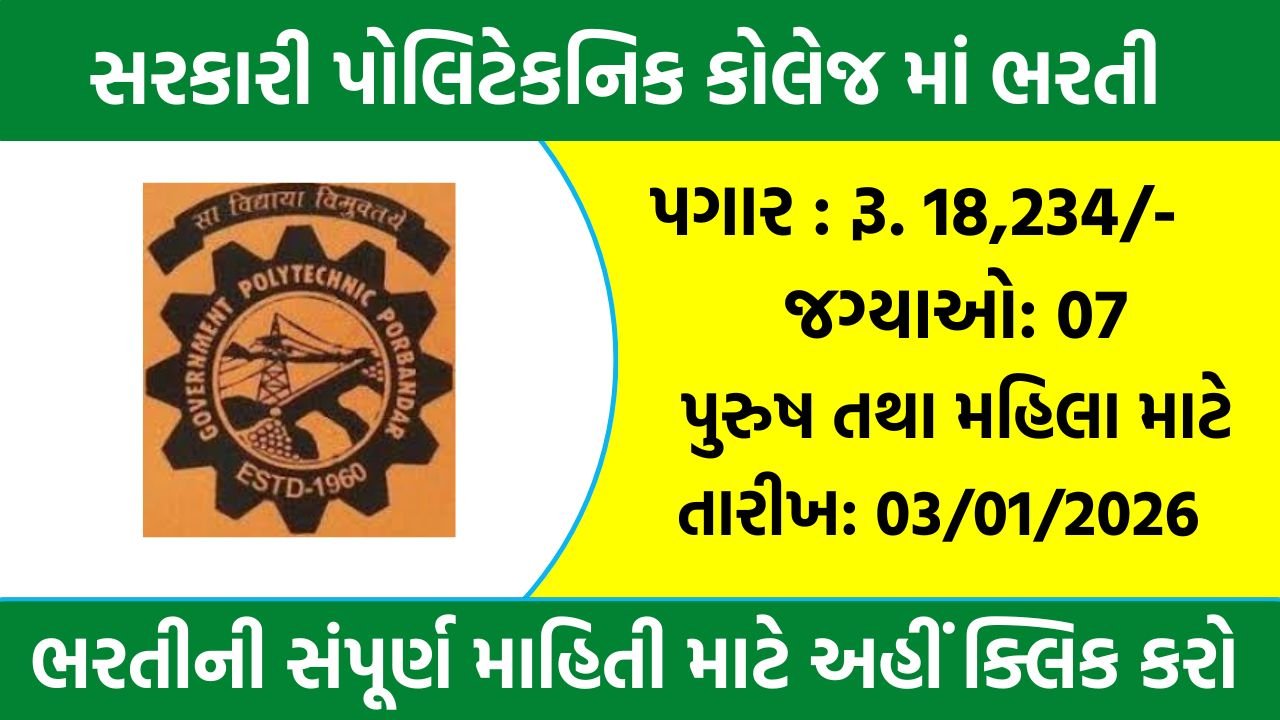 Government Polytechnic College Recruitment